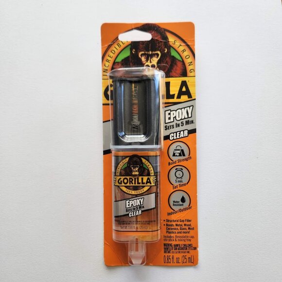 Gorilla Glue Clear Epoxy 5 minutes .85 fl oz Clear Water Resistant Gap-filling B - Picture 3 of 14